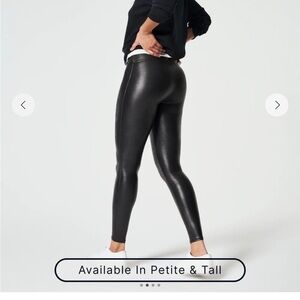SPANX Black Faux Leather Leggings